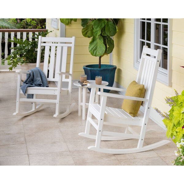 White Estate Rocking Chair Set, 3-Piece, image 1