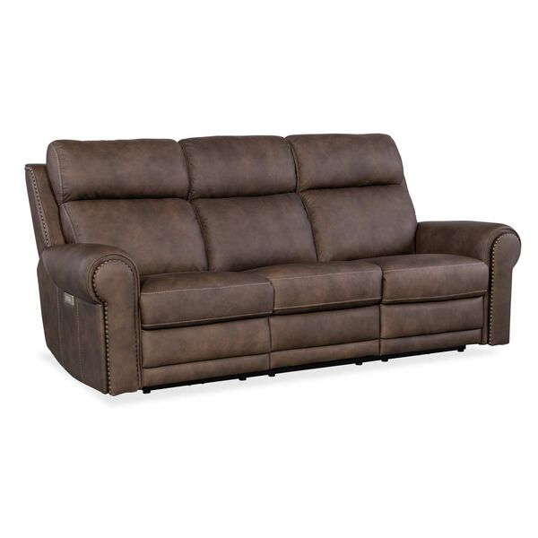 Dark Brown Duncan Power Sofa with Power Headrest and Lumbar, image 1