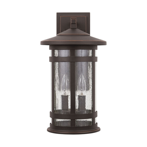Mission Hills Oiled Bronze Two-Light Outdoor Wall Lantern, image 1