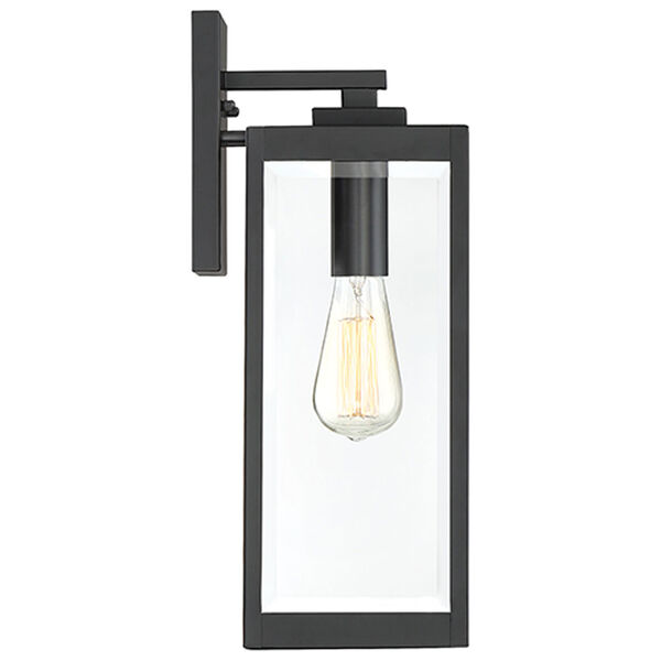 Pax Black 17-Inch One-Light Outdoor Wall Lantern with Beveled Glass, image 4