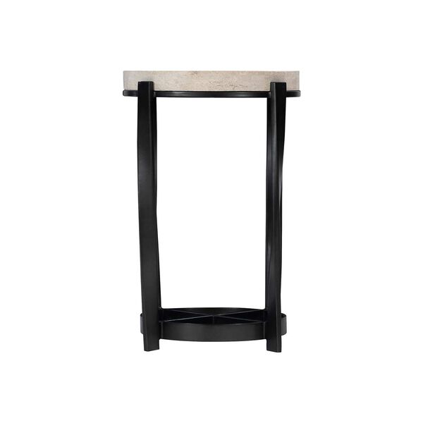 Berkshire Aged Pewter and Black Accent Table, image 3