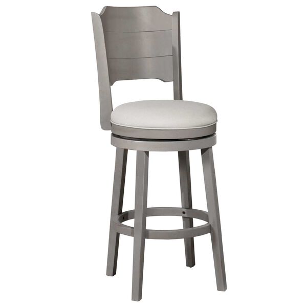 Clarion Distressed Gray Swivel Stool, image 1