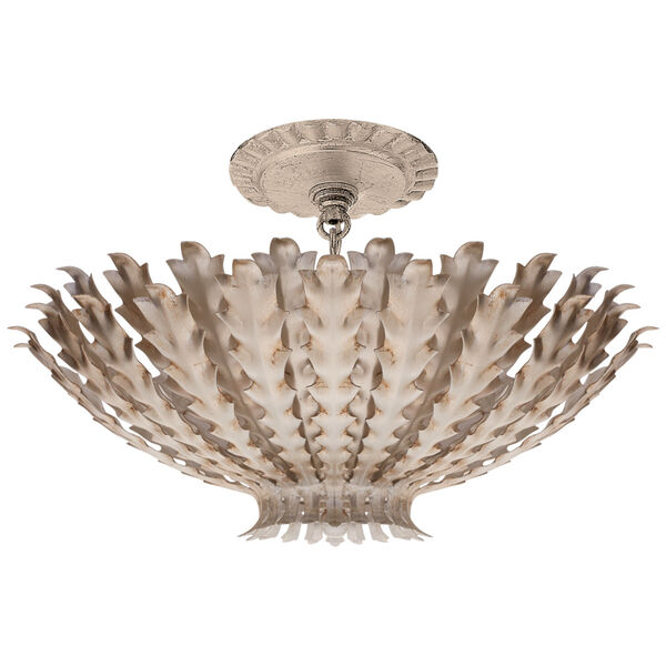 Hampton Small Chandelier in Burnished Silver Leaf by AERIN, image 1