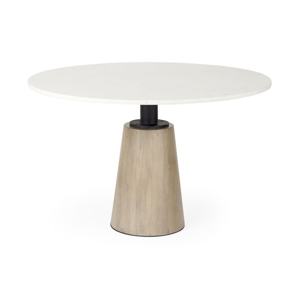 Maxwell White and Black Dining Table, image 1