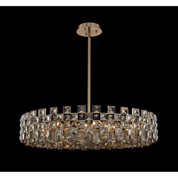 Piazze Brushed Champagne Gold 12-Light Pendant with Firenze Crystal, image 2