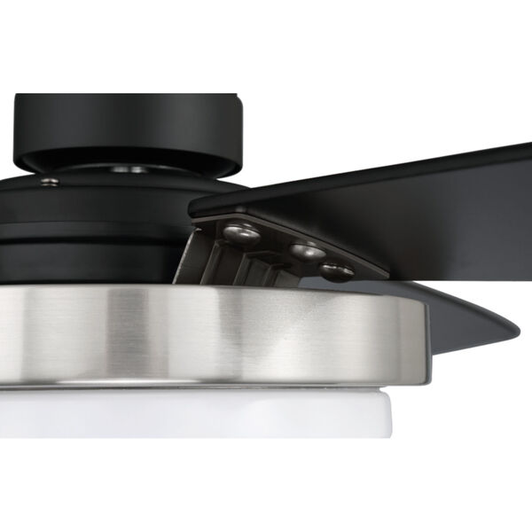 Manning Flat Black Brushed Polished Nickel 52-Inch LED Ceiling Fan, image 4