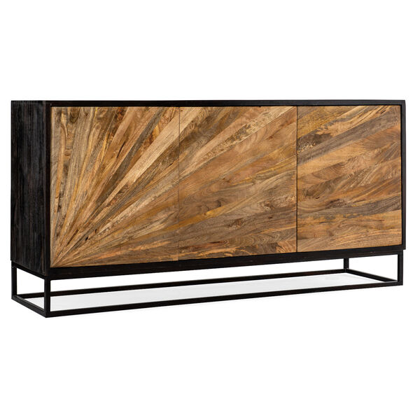 Commerce and Market Black and Natural Entertainment Console, image 1