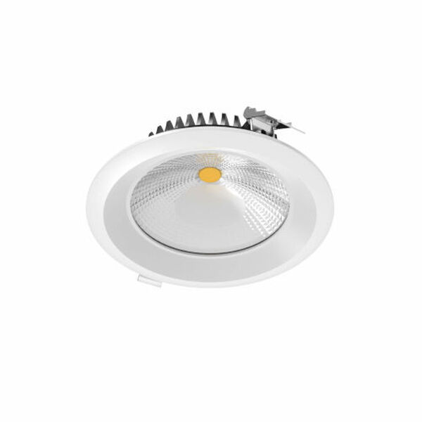 White Six-Inch High Powered LED Commercial Down Light, image 1
