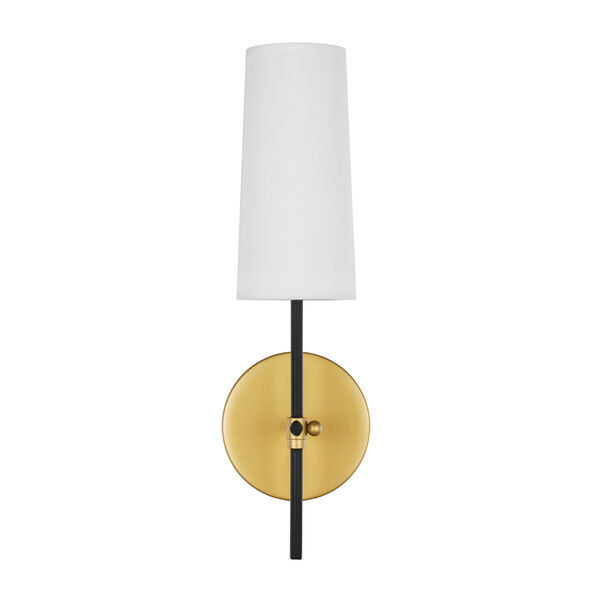 Mel Brass and Black Five-Inch One-Light Wall Sconce, image 3