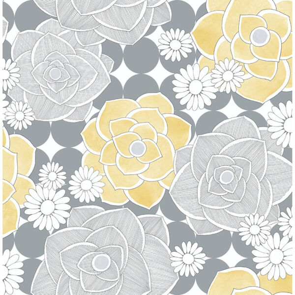 NextWall Retro Floral Peel and Stick Wallpaper, image 2