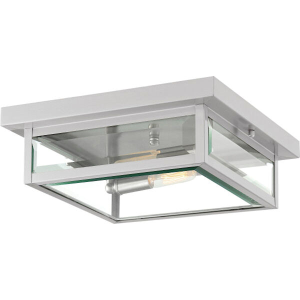 Westover Stainless Steel Two-Light Flush Mount, image 1