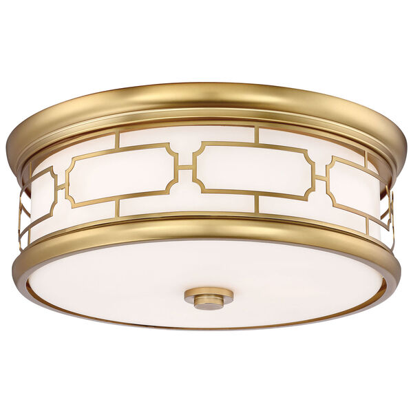 Liberty Gold 16-Inch LED Flush Mount with Opal Glass, image 1