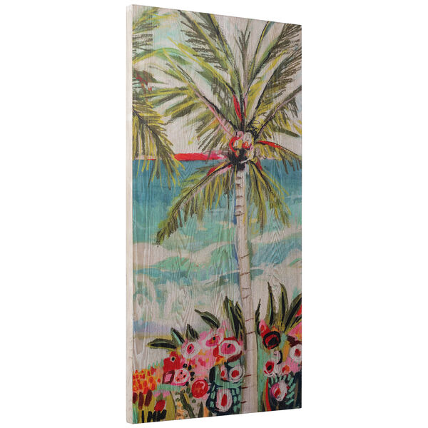 Palm Tree Whimsy II Fine Giclee Printed on Hand Finished Ash Wood Wall Art, image 3