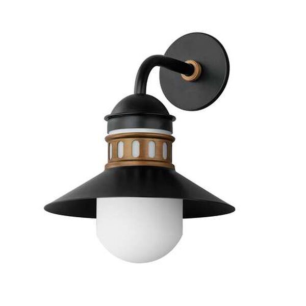 Admiralty Black Antique Brass One-Light Outdoor Wall Sconce, image 1