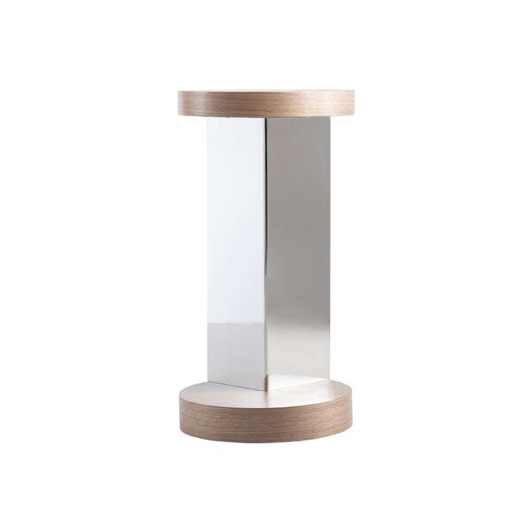 Modulum Natural and Stainless Steel Accent Table, image 3