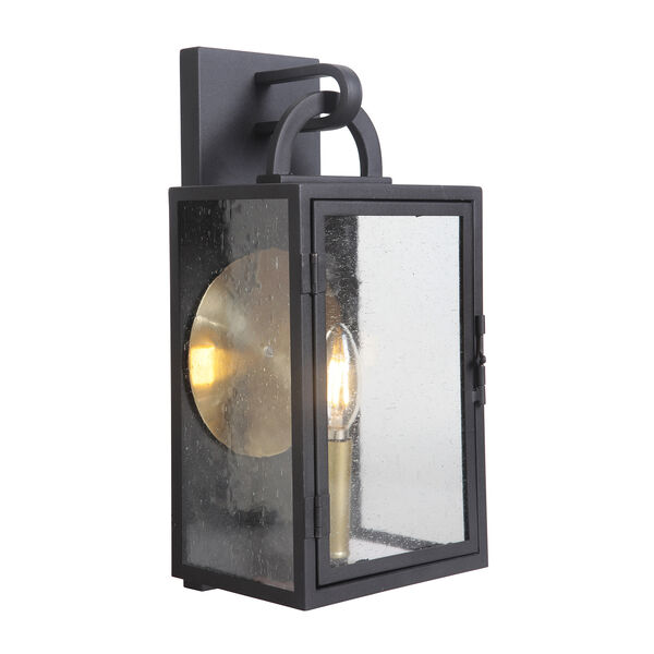 Wolford Textured Matte Black One-Light Outdoor Pocket Lantern, image 1