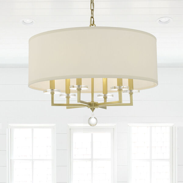 Paxton Antique Gold Six-Light Chandelier, image 7