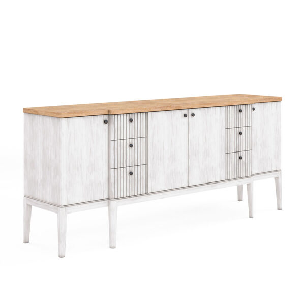 Post Light Brown and White Sideboard, image 1