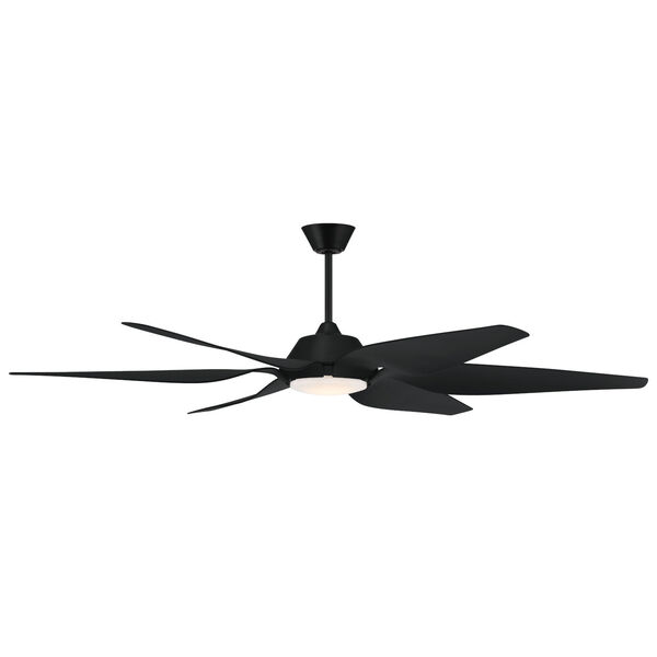 Zoom Flat Black 66-Inch One-Light Ceiling Fan, image 3
