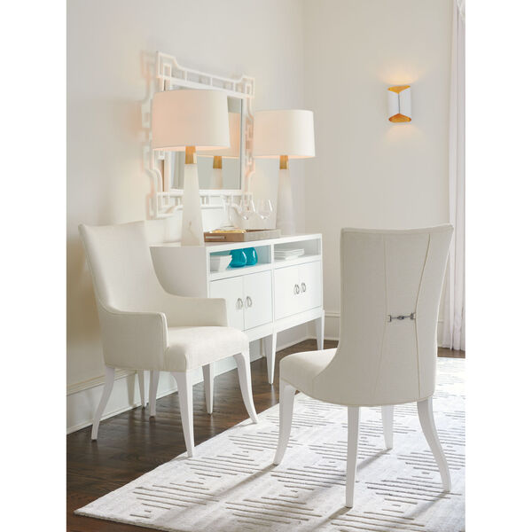 Avondale Linen White Geneva Upholstered Arm Chair, image 2