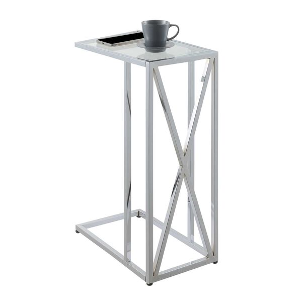 Oxford Glass Chrome C End Table, image 4