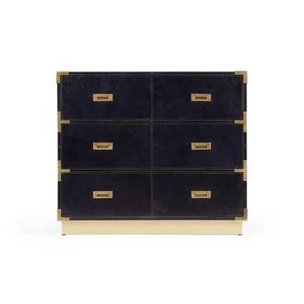 Black and Antique Brass Sable Chest, image 6