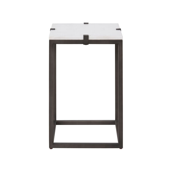 Archer Pepper and White Chairside Table, image 1