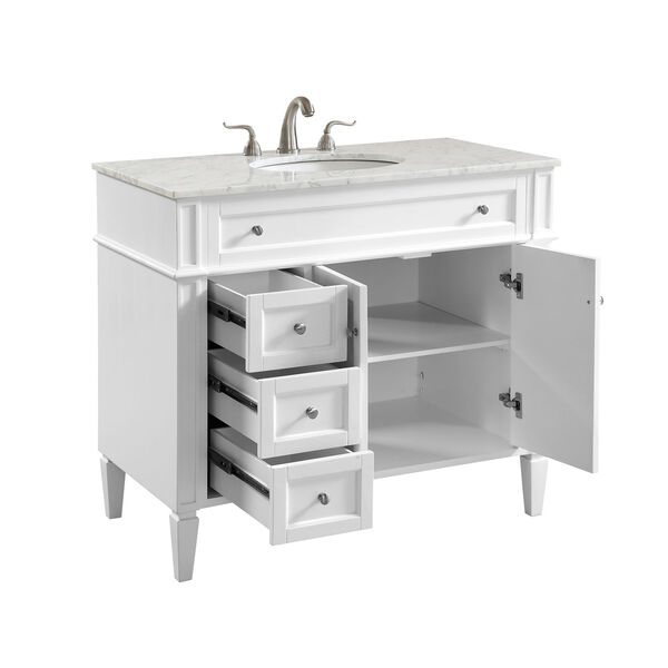 Park Avenue White 40-Inch Vanity Sink Set, image 3
