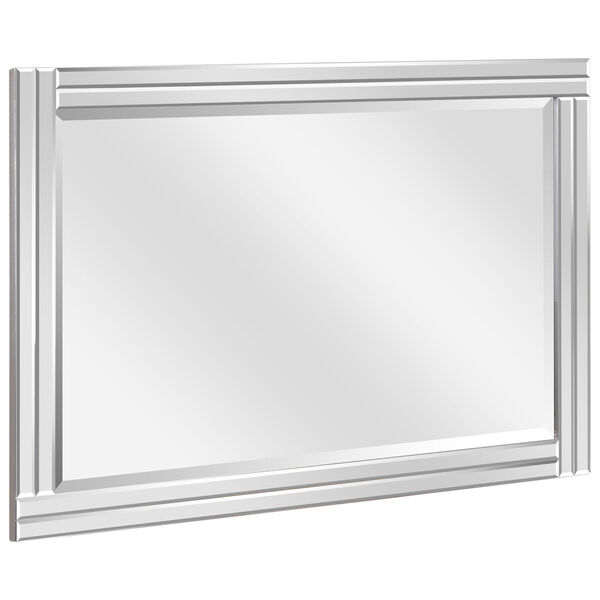 Moderno Clear 36 x 24-Inch Stepped Beveled Rectangle Wall Mirror, image 4