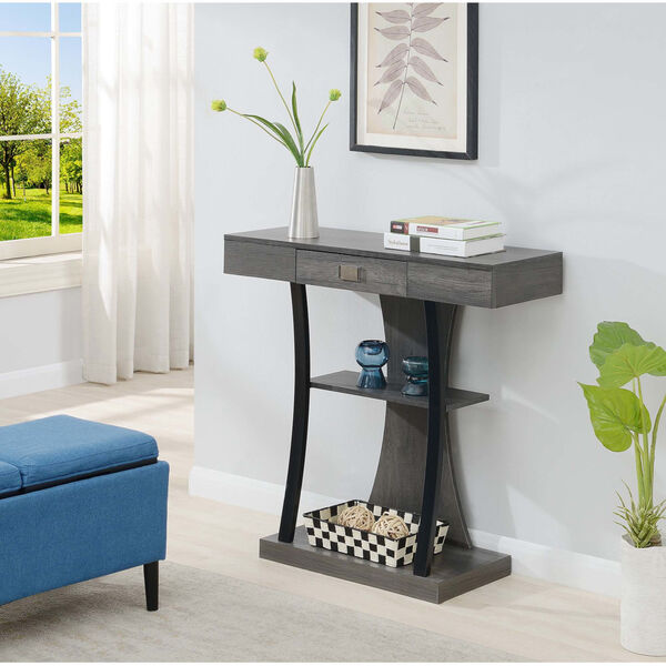 Newport Charcoal Gray 12-Inch Console Table, image 1