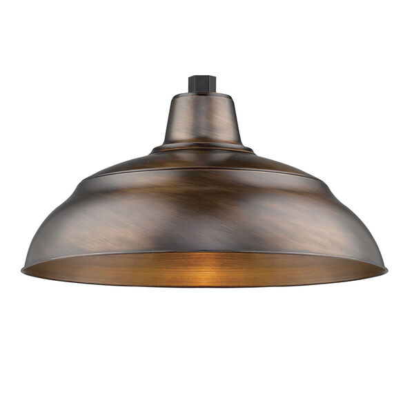 R Series Natural Copper One-Light Warehouse Shade, image 1