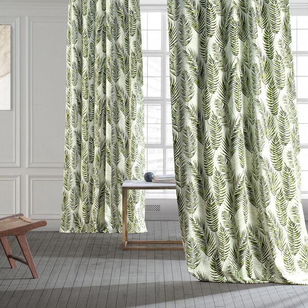 Kupala Green Printed Cotton Single Panel Curtain, image 2