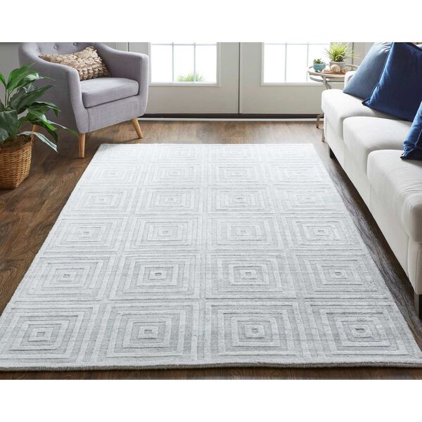 Redford Casual White Silver Rectangular 3 Ft. 6 In. x 5 Ft. 6 In. Area Rug, image 3