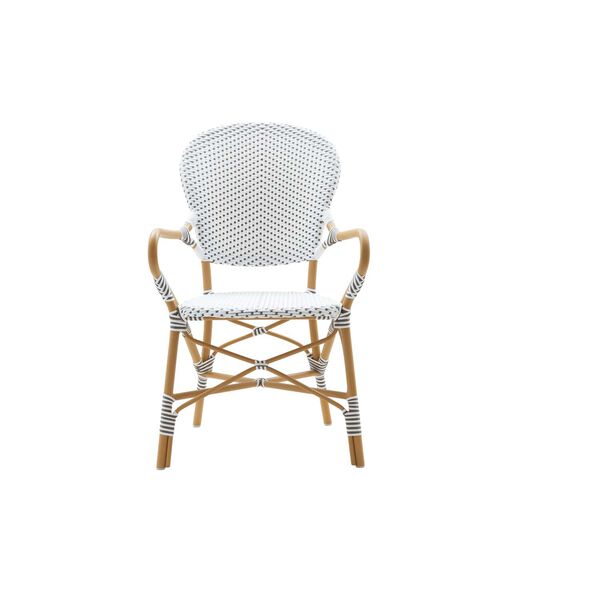 Alu Affaire Isabell White, Cappuccino and Almond Outdoor Dining Arm chair, image 2