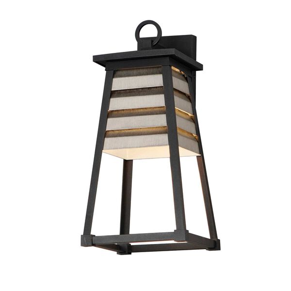 Shutters Weathered Zinc Black One-Light Outdoor Wall Sconce, image 1