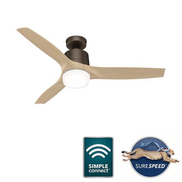 Neuron Metallic Chocolate 52-Inch Ceiling Fan with LED Light Kit and Handheld Remote, image 3