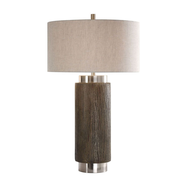 Cheraw Wood Cylinder Lamp, image 1