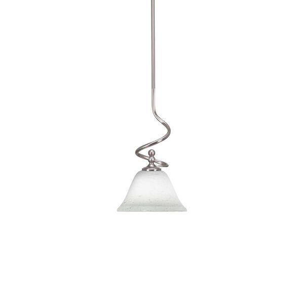 Capri Brushed Nickel One-Light Mini Pendant with Seven-Inch White Bell Muslin Glass, image 1