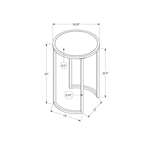 Gray and Black Round End Table, image 4