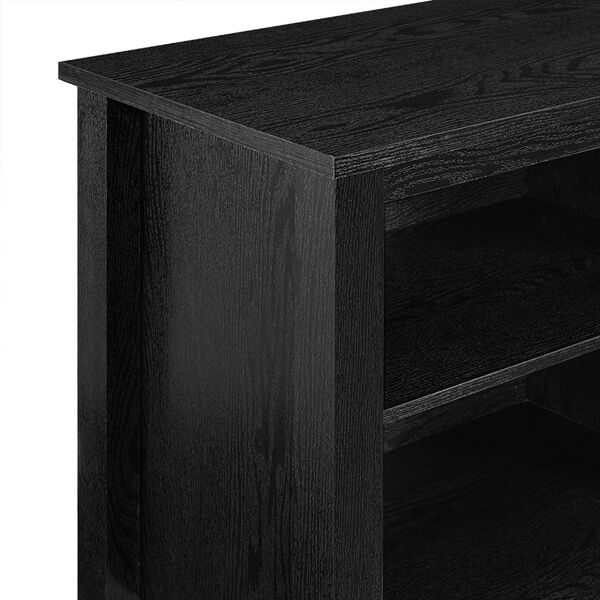 Black Wood Fireplace TV Stand, image 2
