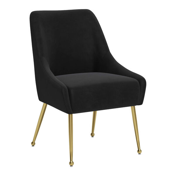 Madelaine Black and Gold Dining Chair, image 1