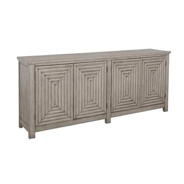 Melany Grey Credenza with Four Doors, image 1