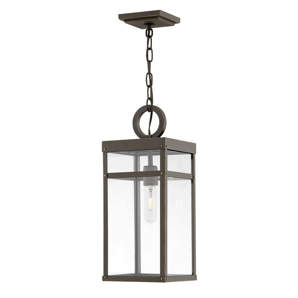 Porter Oil Rubbed Bronze Eight-Inch One-Light Outdoor Pendant, image 1