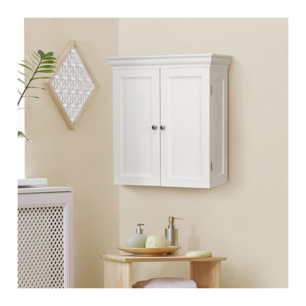 Broadway White Two-Door Bathroom Wall Cabinet, image 2