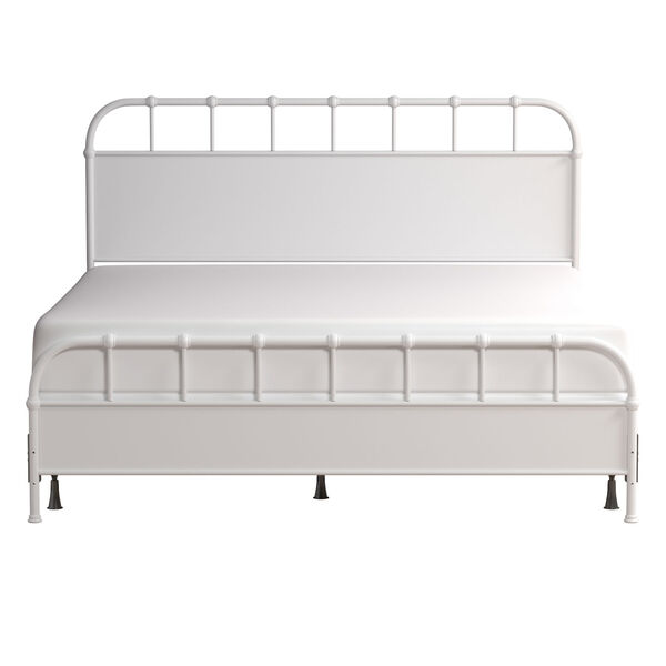 Grayson Textured White Metal Bed, image 3