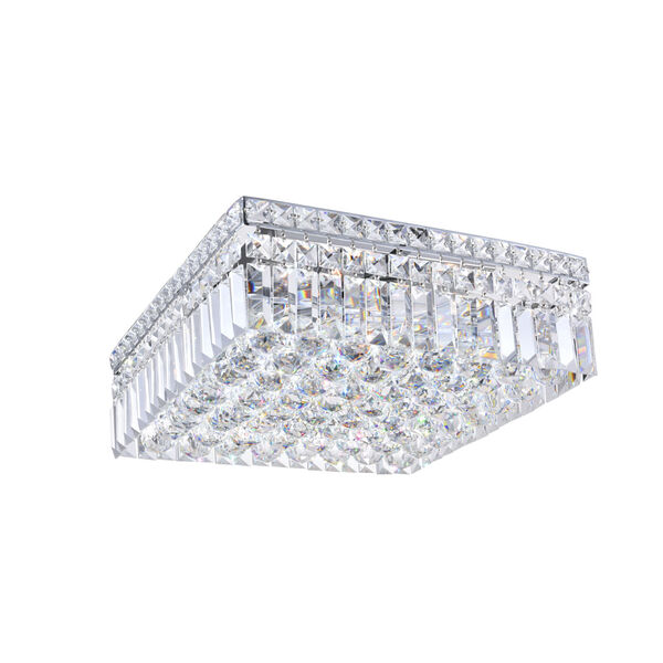 Colosseum Chrome Five-Light 14-Inch Flush Mount with K9 Clear Crystal, image 1