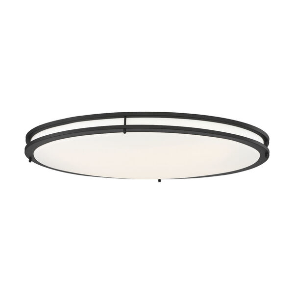 Glamour Matte Black 32-Inch LED Oval Flush Mount, image 3