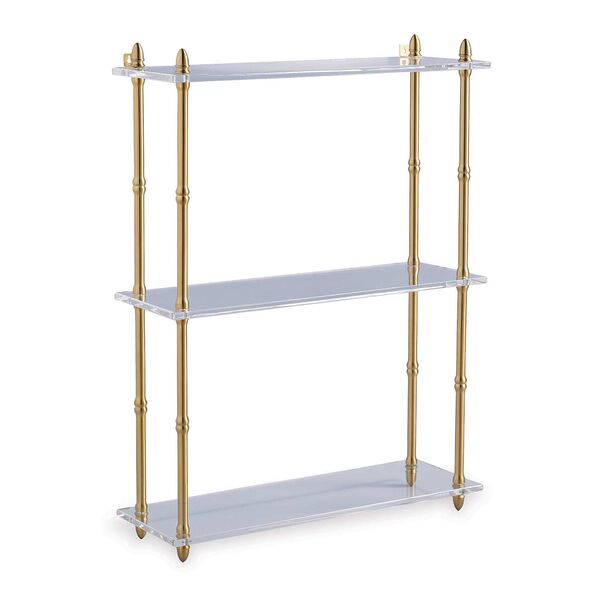 Carmel Brass Three-Tier Shelf, image 1