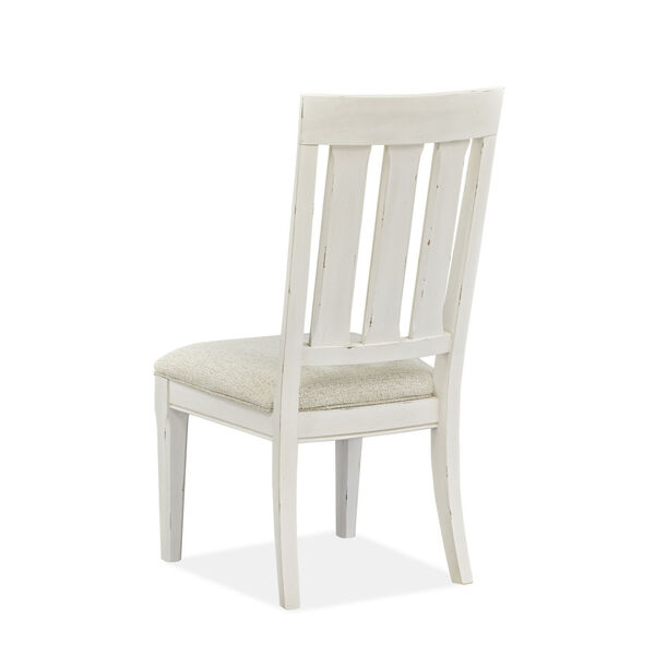 Hutcheson White Dining Side Chair with Upholstered Seat, image 4
