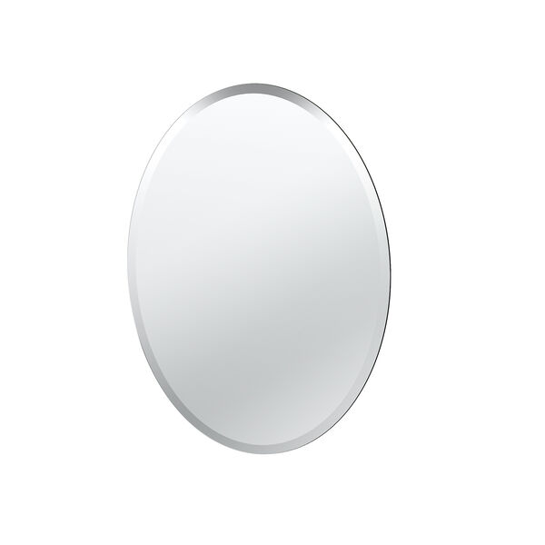 Flush Mount Oval Frameless Regular Mirror, image 1